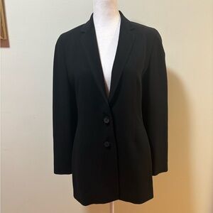 Anne Klein notch lapel jacket black sz 2 petite